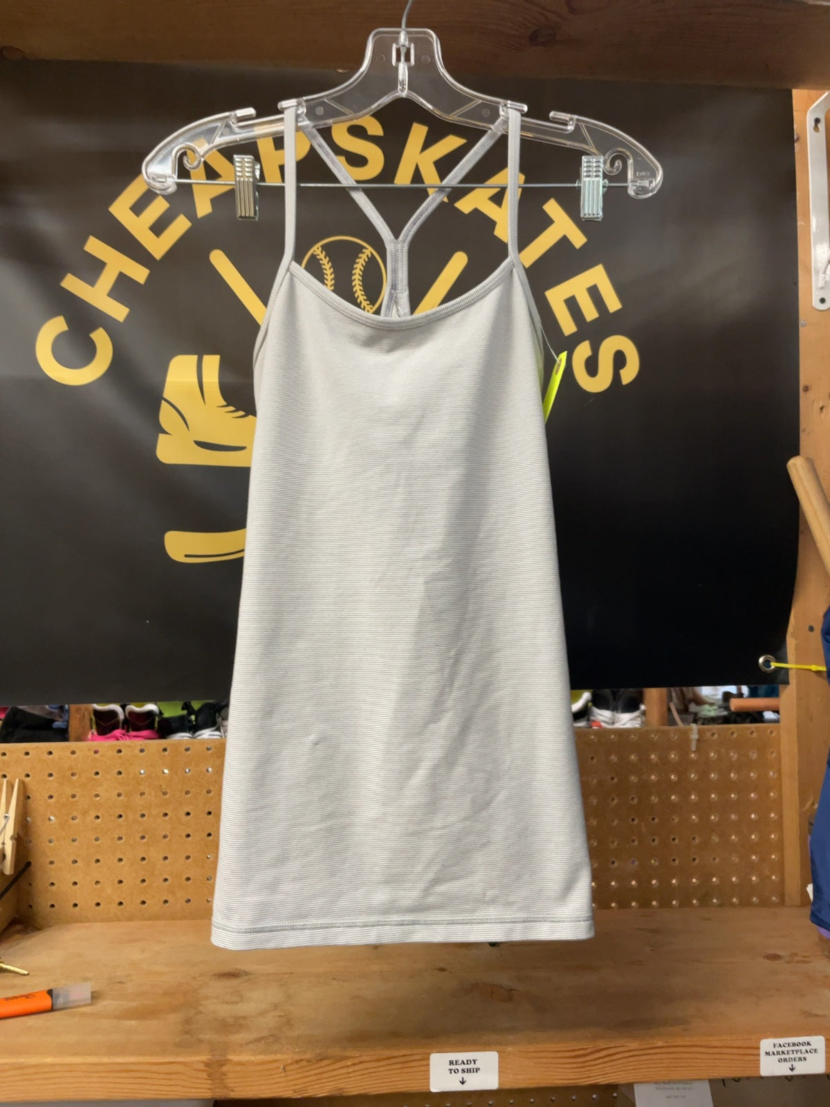 Lululemon Tank Top Size 4 Striped Grey