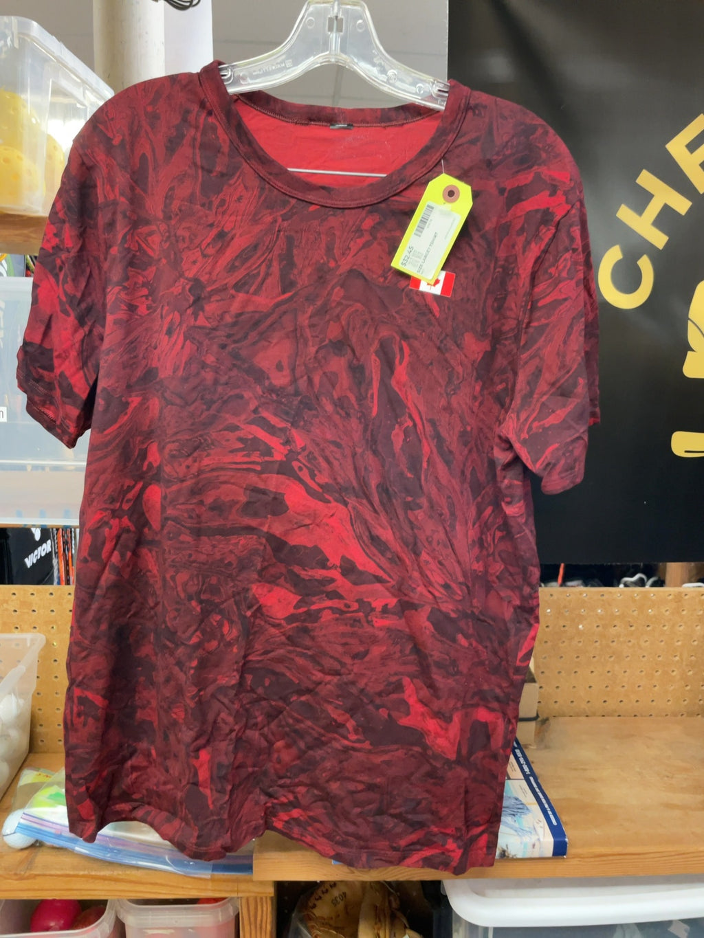 Lululemon Team Canada T-Shirt Size Large Red Marble