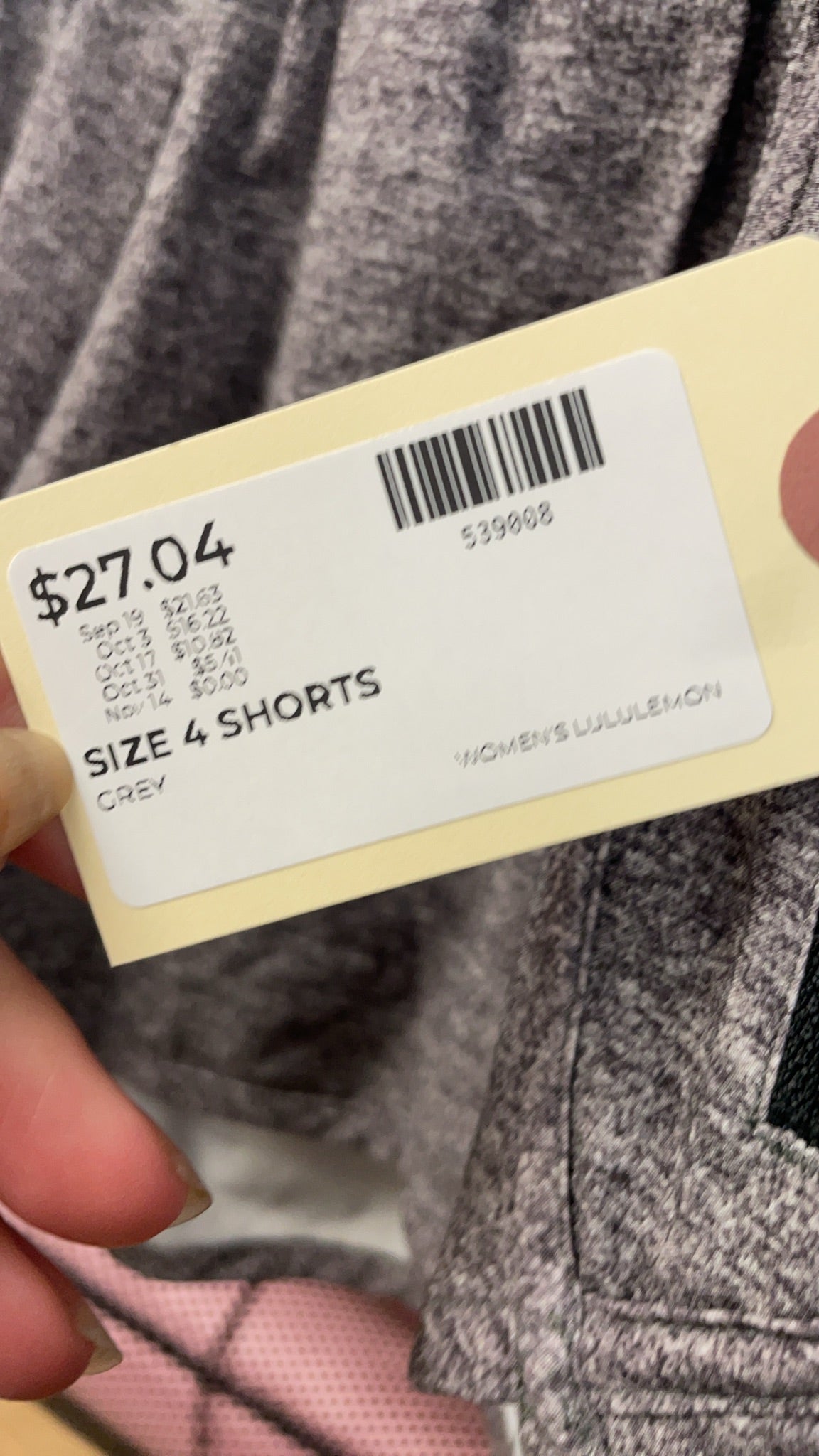 Lululemon Track That Short Size 4 Grey