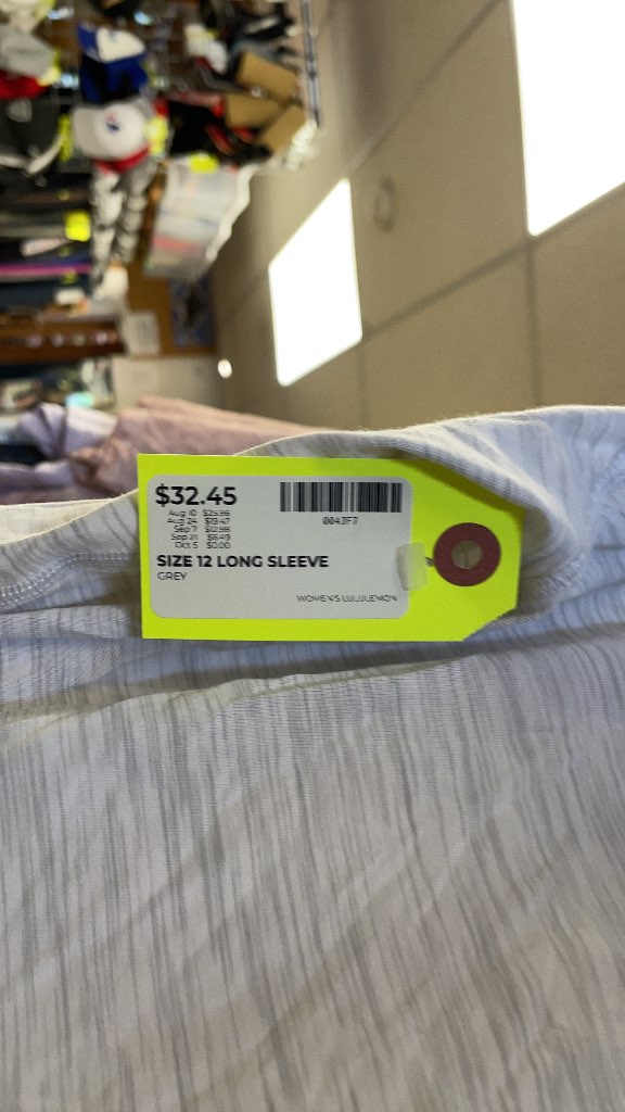 Lululemon Women's Asymmetrical Long Sleeve Shirt - Grey - Size 12
