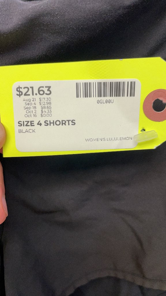 Lululemon Women's Athletic Shorts - Black - Size 4