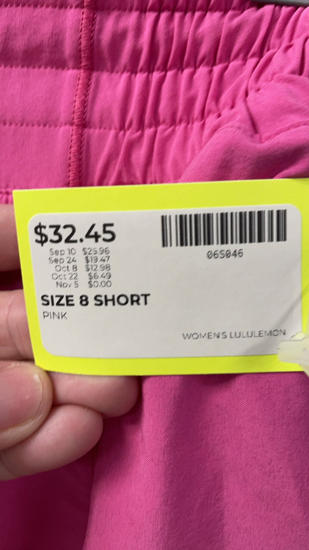 Lululemon Women's Athletic Shorts - Pink - Size 8