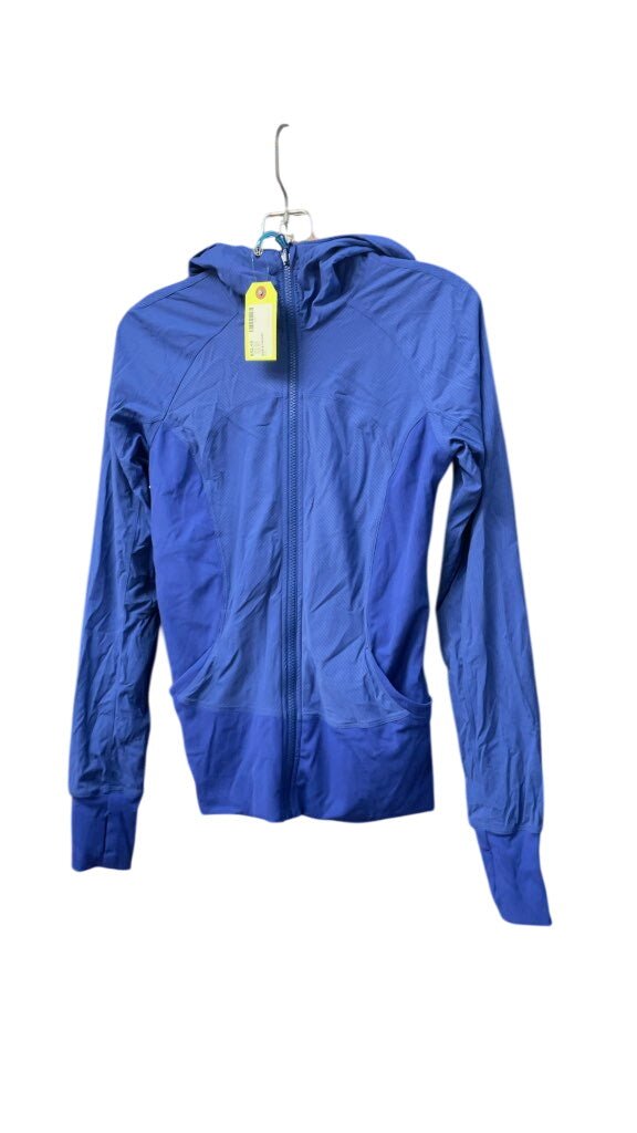 Lululemon Women's Blue Hooded Jacket - Size 8