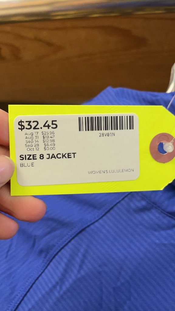 Lululemon Women's Blue Hooded Jacket - Size 8