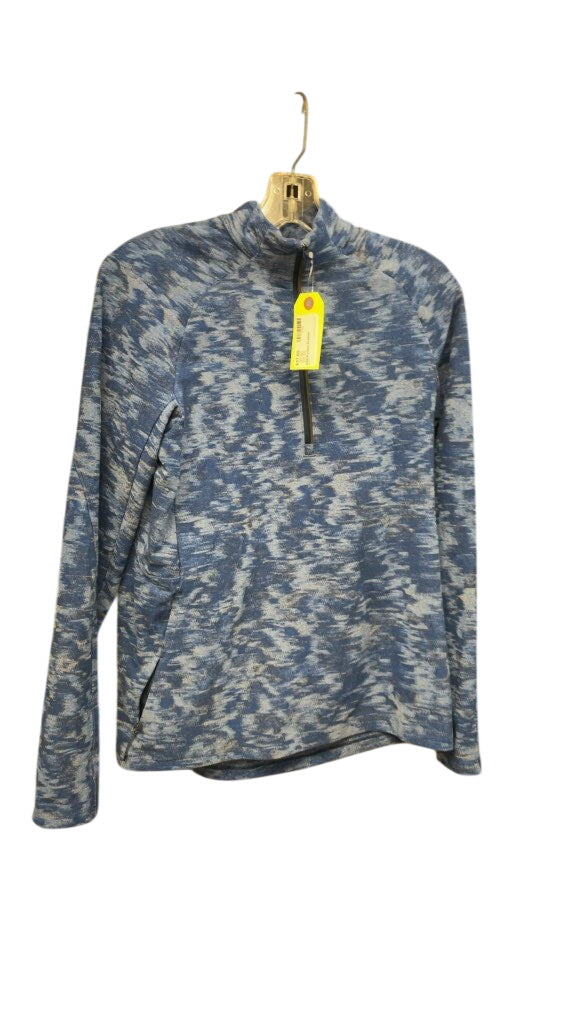 Lululemon Women's Blue Patterned Long Sleeve Half-Zip Pullover