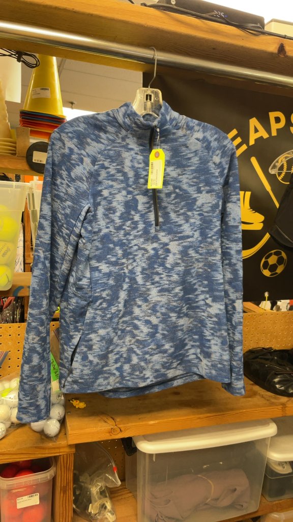 Lululemon Women's Blue Patterned Long Sleeve Half-Zip Pullover