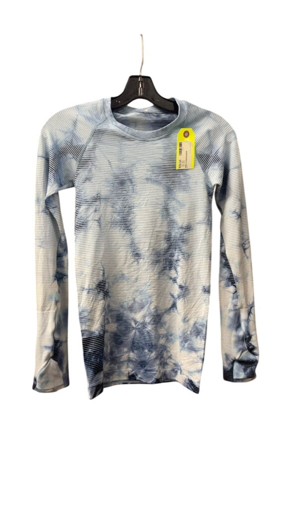 Lululemon Women's Blue Tie-Dye Long Sleeve Shirt - Size 4