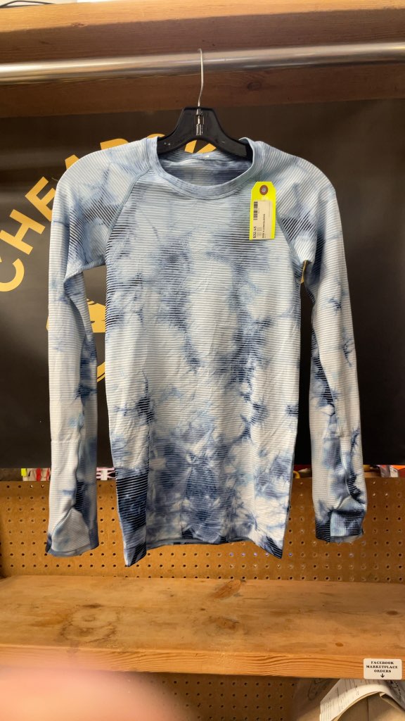 Lululemon Women's Blue Tie-Dye Long Sleeve Shirt - Size 4