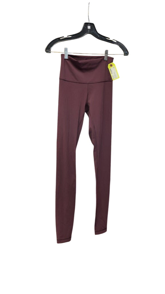 Lululemon Women's Burgundy Leggings - Size 4