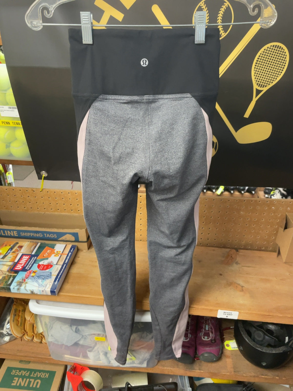 Lululemon Women's Colorblock Leggings Size 2 Grey/Pink