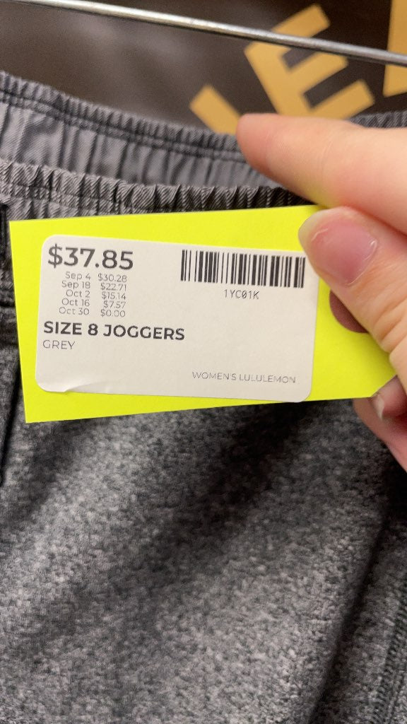 Lululemon Women's Grey Joggers - Size 8