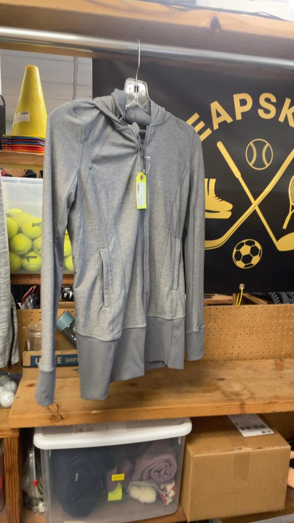 Lululemon Women's Grey Zip-Up Hoodie Jacket - Size 4