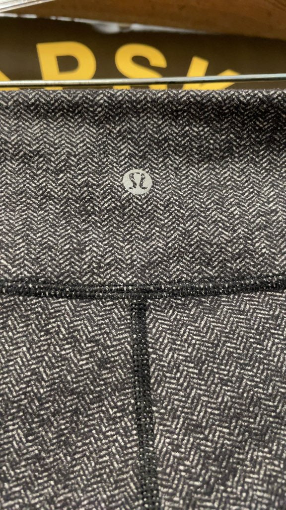 Lululemon Women's Herringbone Leggings - Grey/Green - Size 6