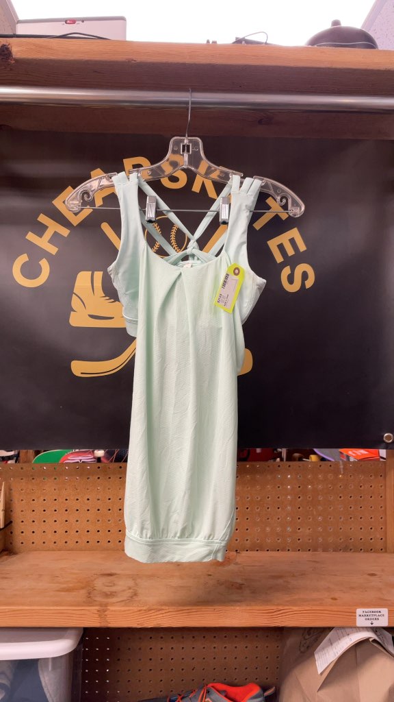 Lululemon Women's Light Blue Strappy Back Tank Top - Size 4