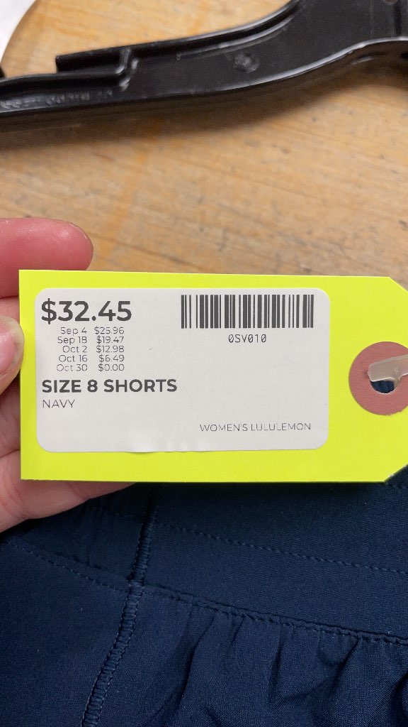 Lululemon Women's Navy Athletic Shorts - Size 8