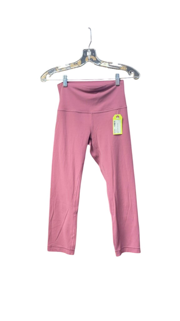 Lululemon Women's Pink Capri Leggings - Size 6