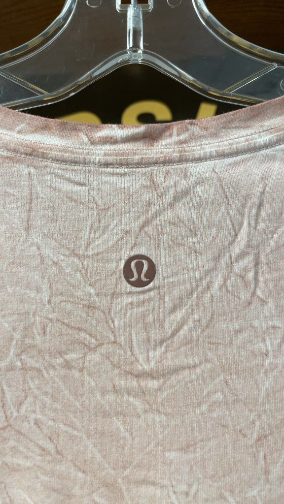 Lululemon Women's Pink T-Shirt - Size 12