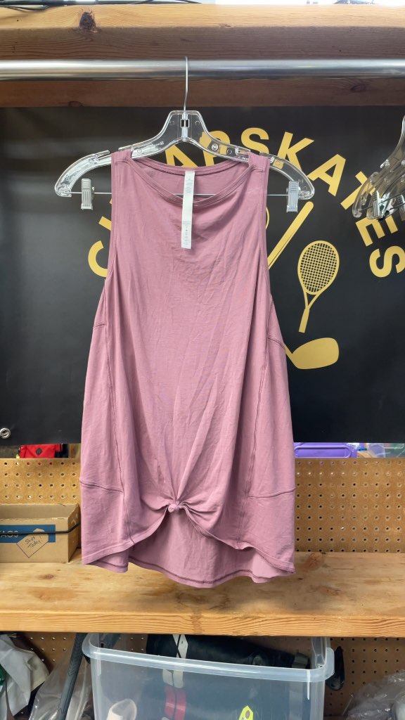 Lululemon Women's Purple Knot-Front Tank Top - Size 6