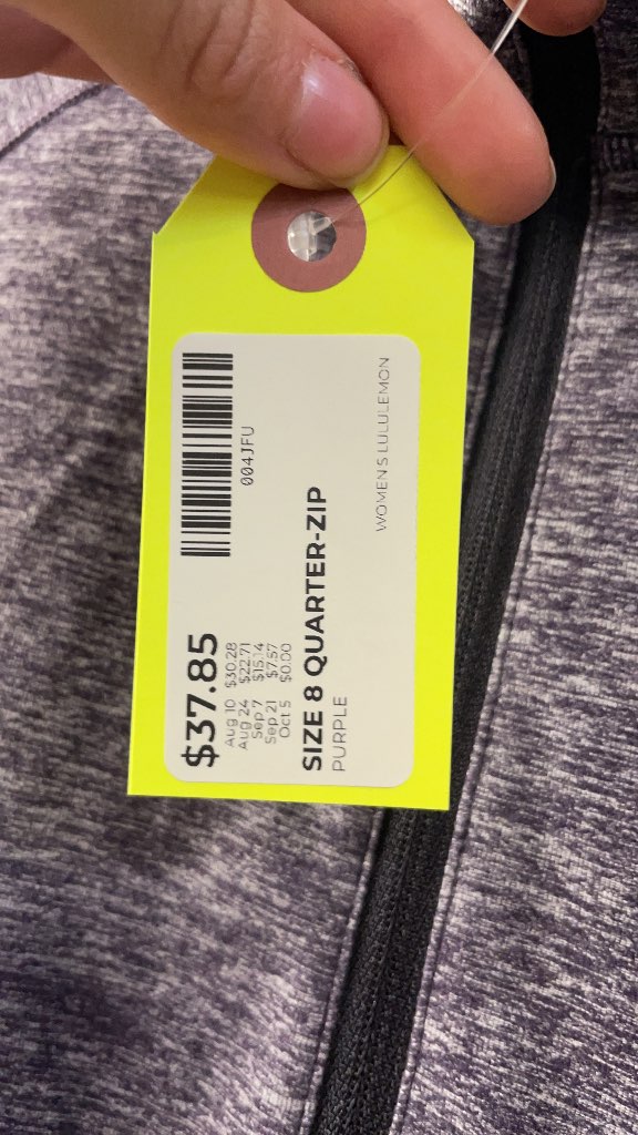 Lululemon Women's Purple Quarter-Zip Pullover - Size 8