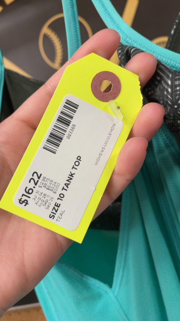 Lululemon Womens Size 10 Tank Top - Teal