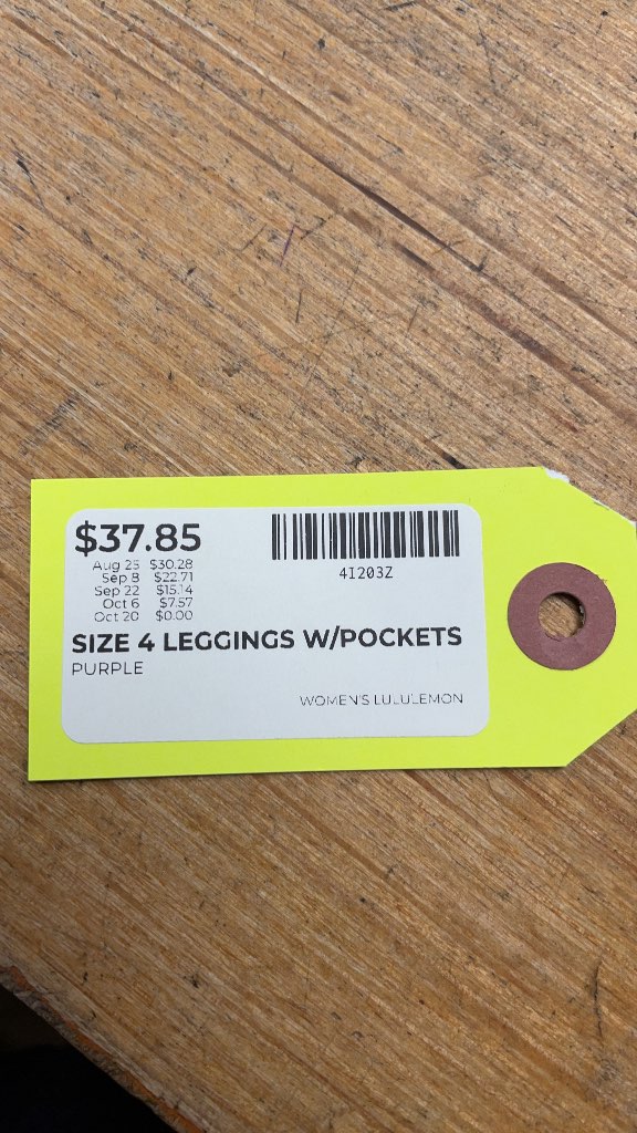 Lululemon Women's Size 4 Leggings with Pockets - Purple