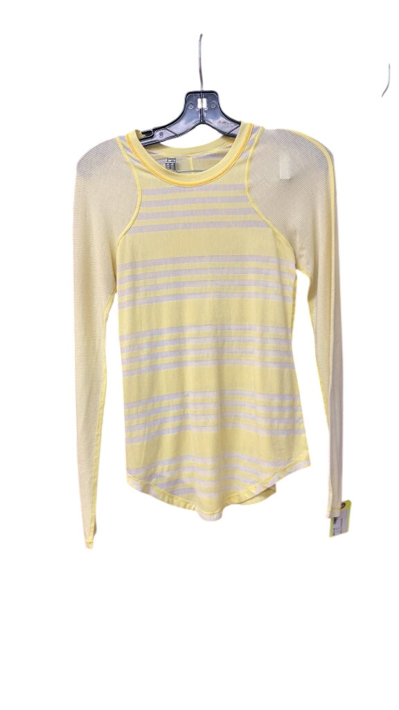 Lululemon Women's Size 4 Long Sleeve Striped Top - Yellow