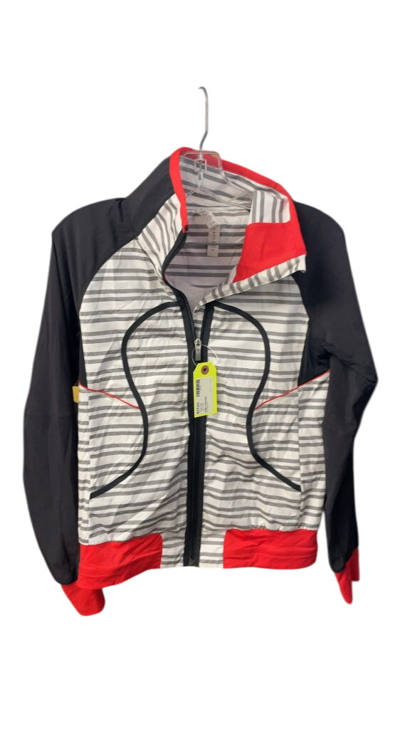 Lululemon Women's Size 4 Striped Jacket - Black/Red/White