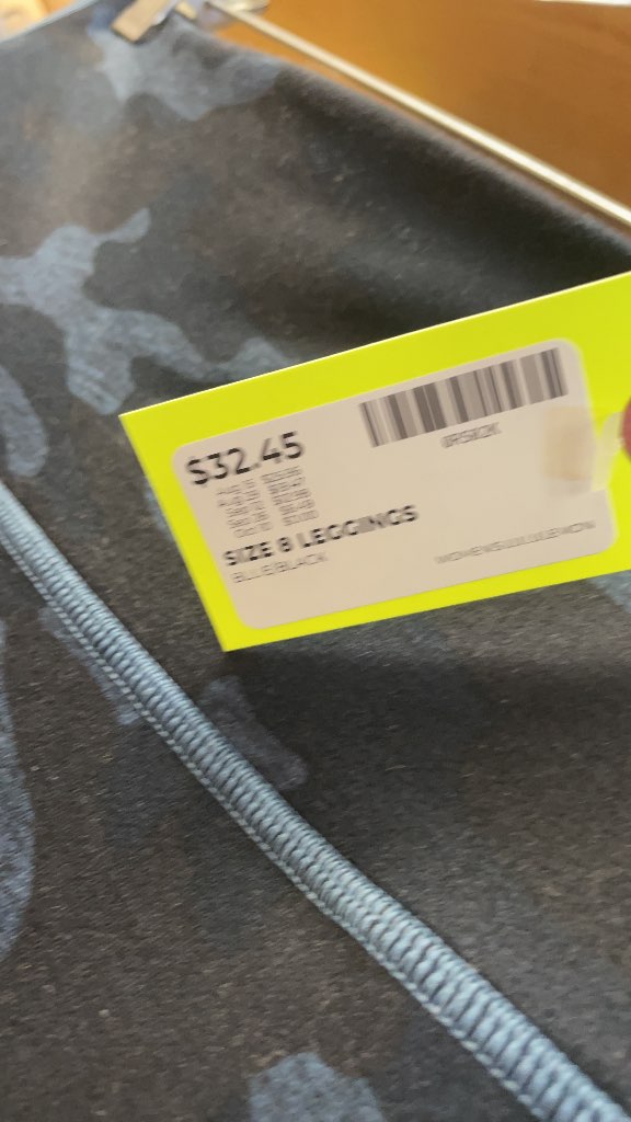 Lululemon Women's Size 8 Camo Leggings - Blue/Black