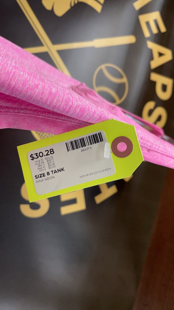 Lululemon Women's Size 8 Pink Neon Tank Top