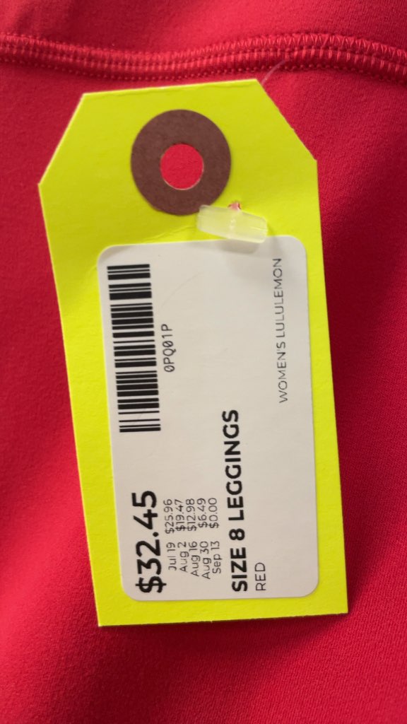 Lululemon Women's Size 8 Red Leggings