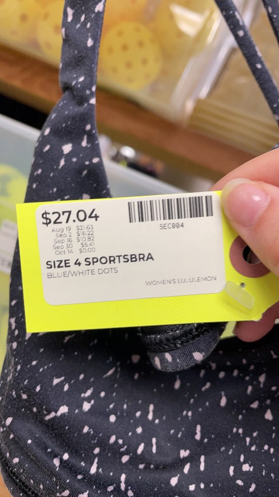 Lululemon Women's Sports Bra - Blue/White Dots