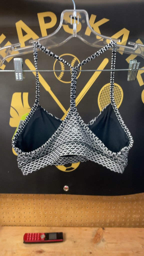 Lululemon Women's Sports Bra - Size 10 - Black/White Pattern