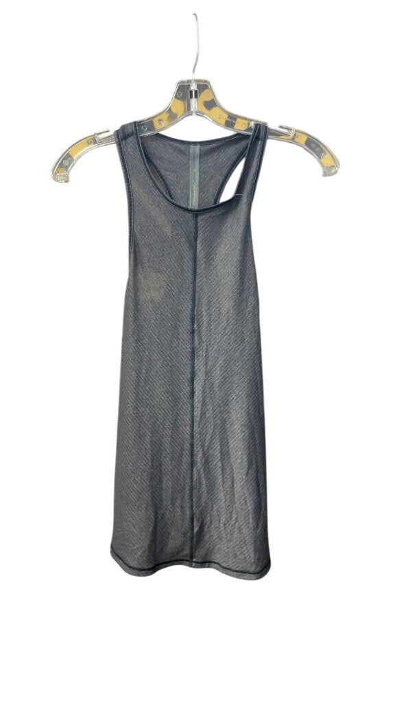 Lululemon Women's Tank Top - Size 4 - Black/Grey