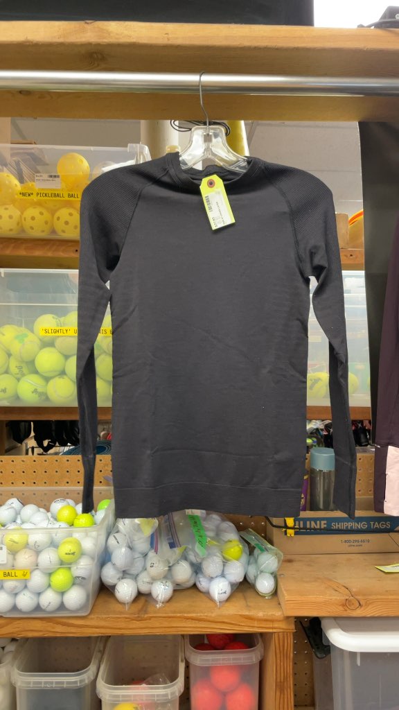 Lululemon Women's Under Layer Long Sleeve Top - Black - Size 4