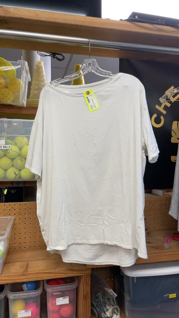 Lululemon Women's White Long Sleeve Shirt - Size 12