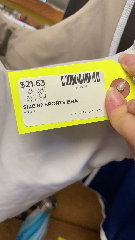 Lululemon Women's White Sports Bra