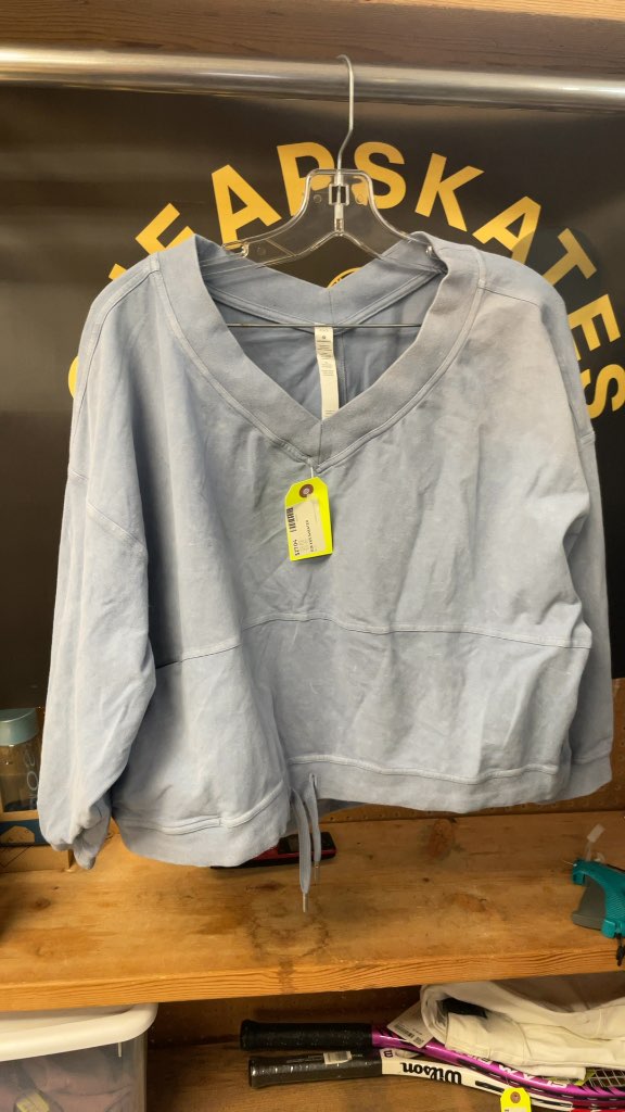 Lululemon Women's XS/S Blue V-Neck Drawstring Sweater