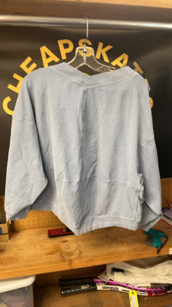 Lululemon Women's XS/S Blue V-Neck Drawstring Sweater