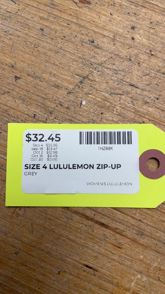 Lululemon Women's Zip-Up Jacket - Grey - Size 4