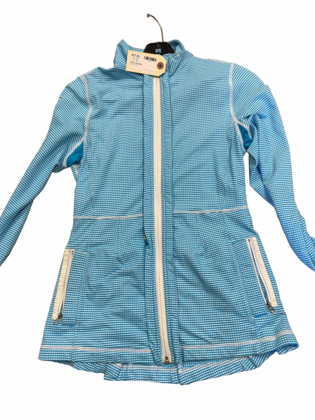 Lululemon Zip-Up Jacket Size 6 Blue Striped