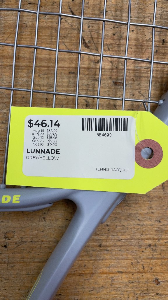 Lunnade 22" Junior Tennis Racquet - Grey/Yellow