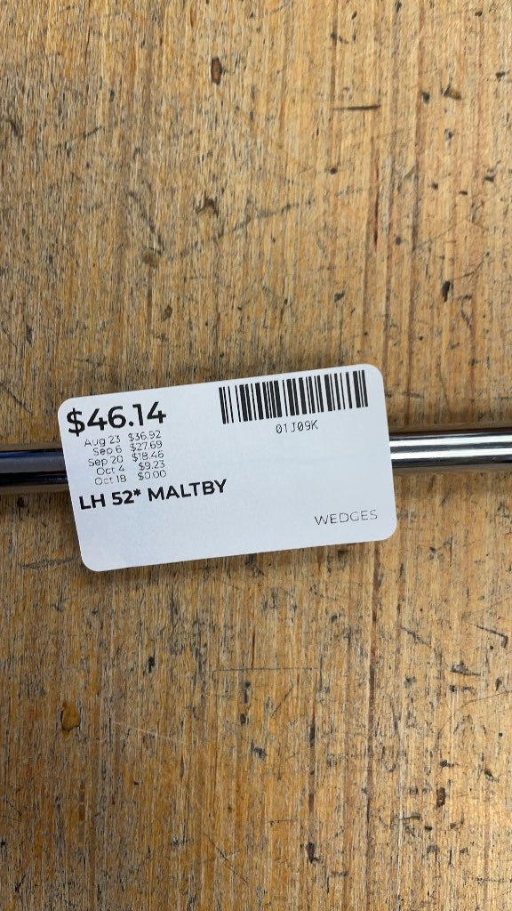 Maltby LE-Forged 52° Left Handed Wedge