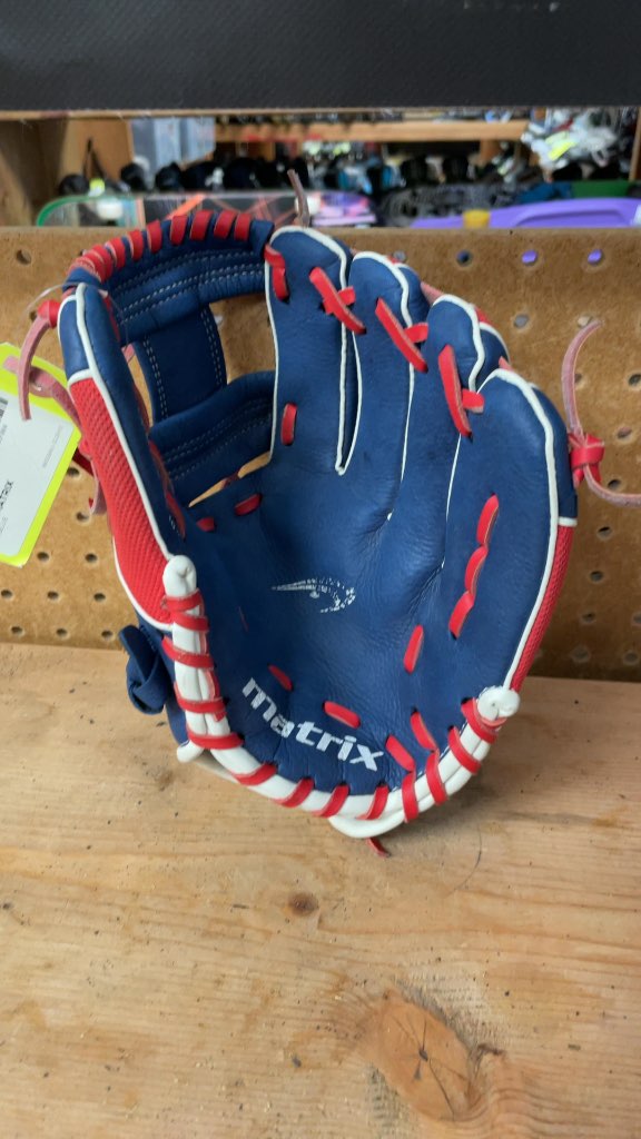 Matrix 10" Left Hand Throw Baseball Glove - Red/Blue