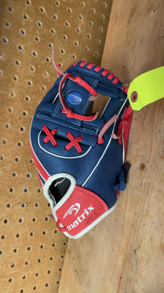 Matrix 10" Left Hand Throw Baseball Glove - Red/Blue