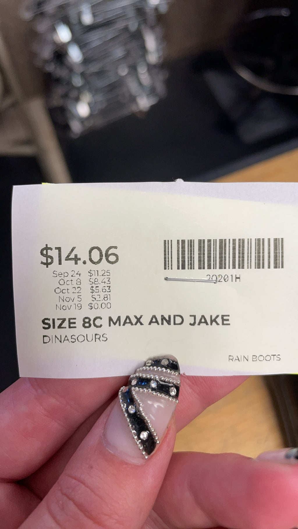 Max and Jake Dinosaur Rain Boots Size 8C