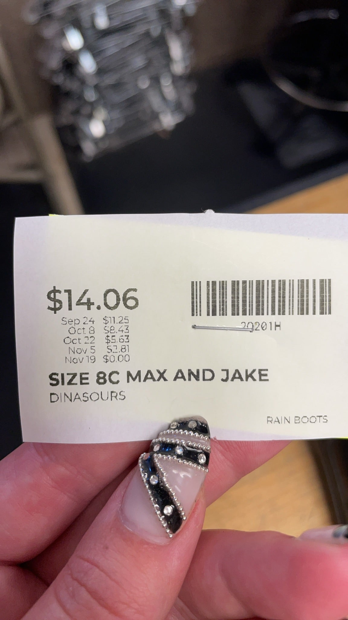 Max and Jake Dinosaur Rain Boots Size 8C