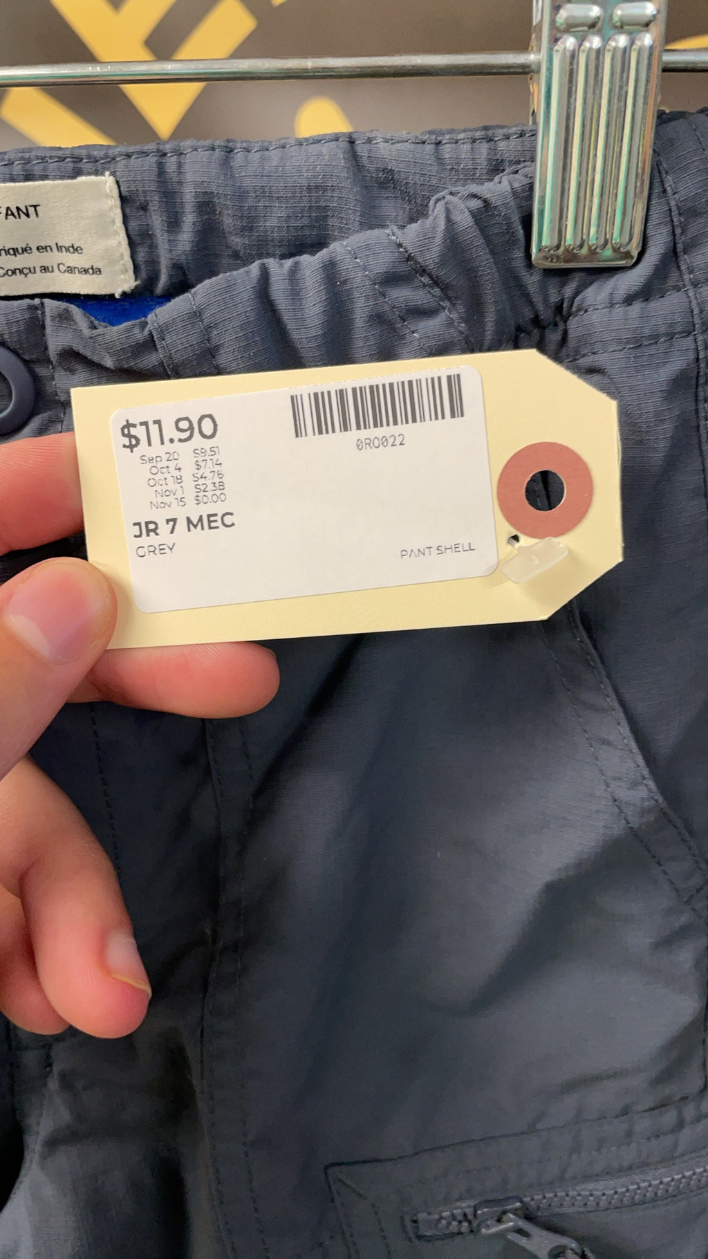 MEC Convertible Pants Size 7 Grey