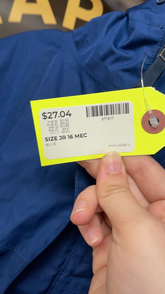 MEC Junior Rain Jacket Blue Size 16