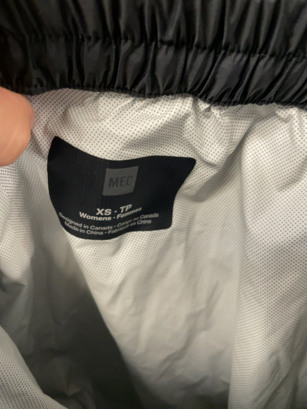 MEC Pertex Shield Rain Pants XS Black