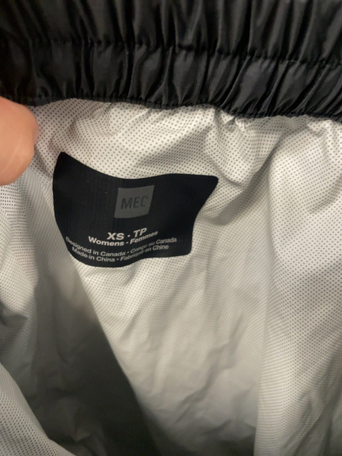 MEC Pertex Shield Rain Pants XS Black